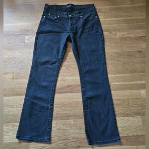 Lee Platinum Label Barely Bootcut Midrise Black Jeans Women's Size 10 Short